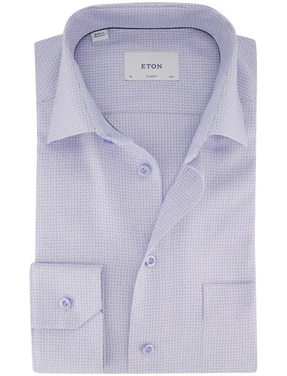 Eton Eton Classic Fit overhemd blauw geprint
