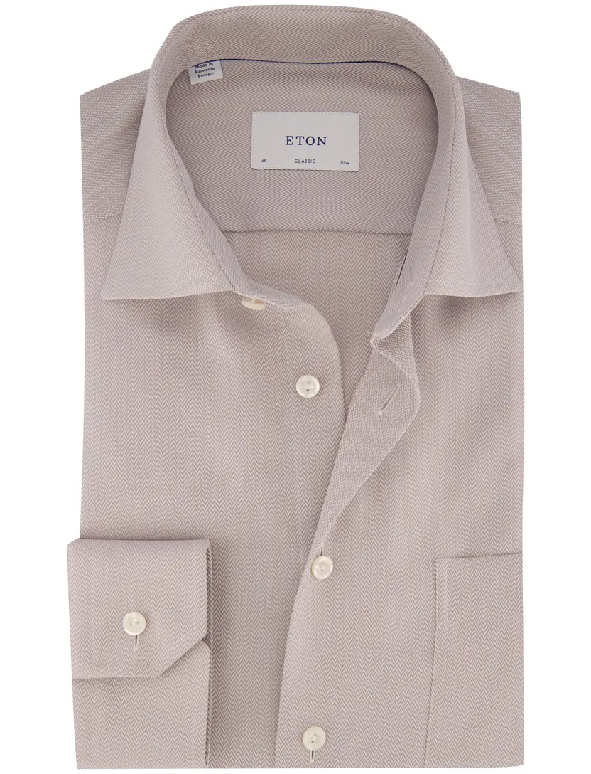 Overhemd Eton Classic Fit grijs