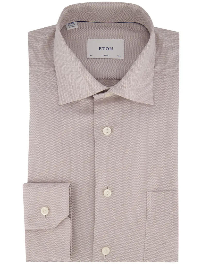 Overhemd Eton Classic Fit grijs