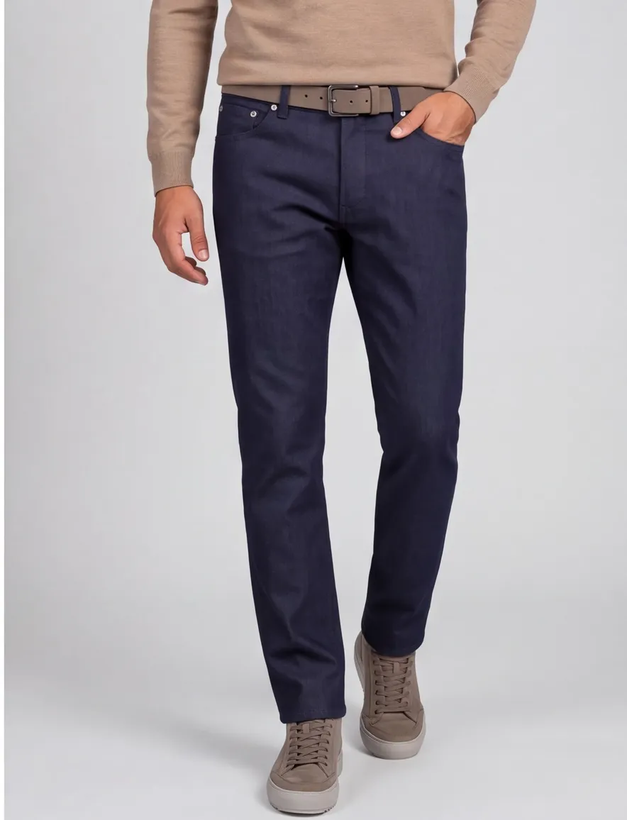Brax Chuck broek donkerblauw 5 pocketmodel stretch