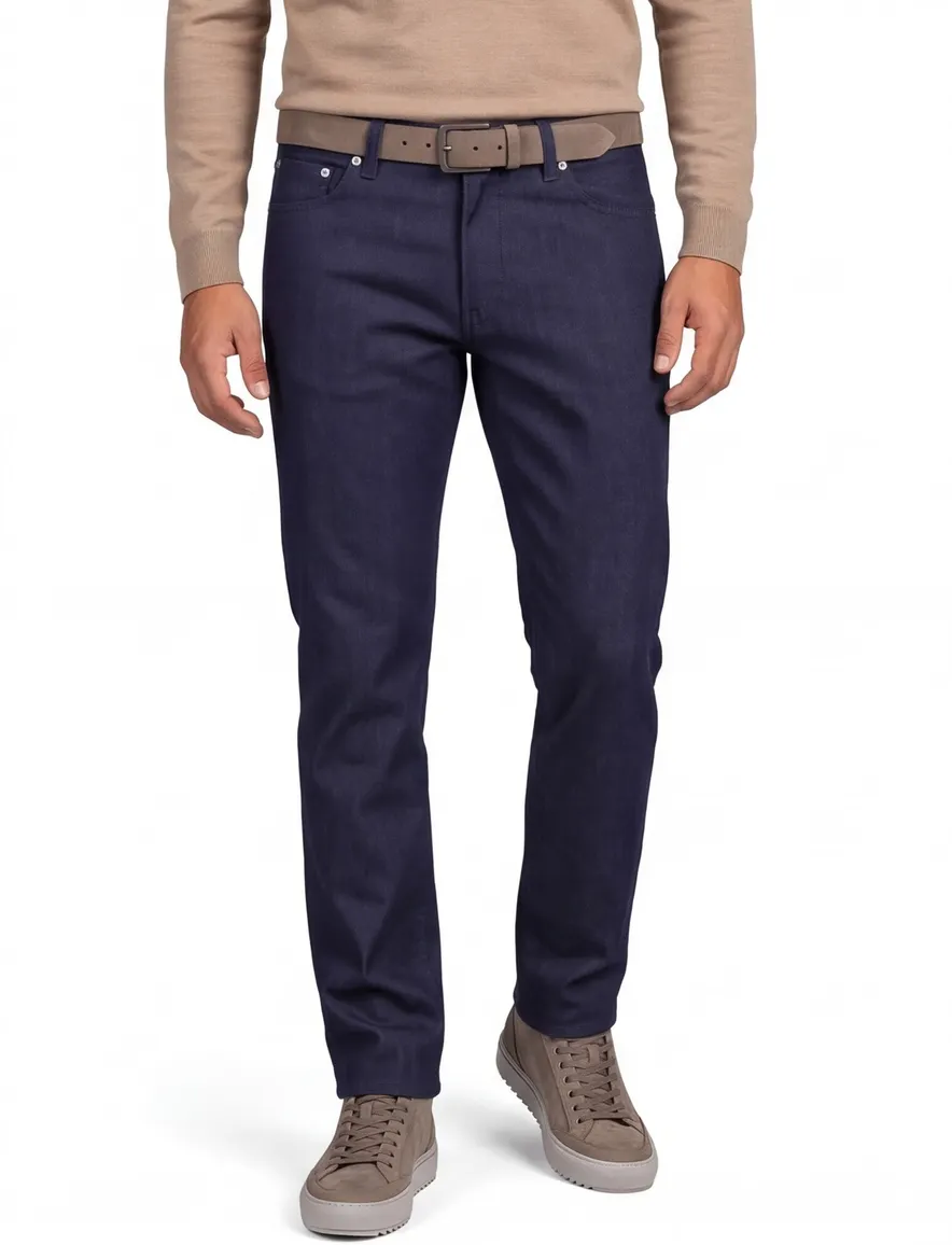 Brax Chuck broek donkerblauw 5 pocketmodel stretch
