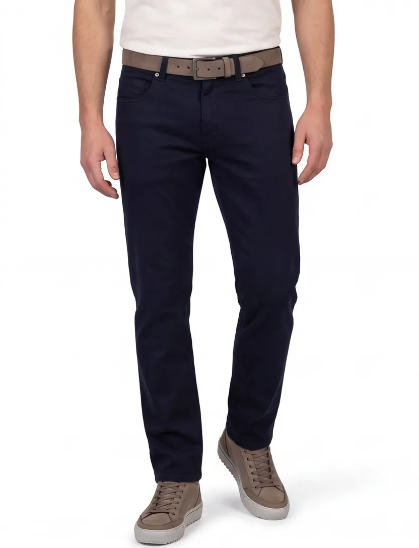 Broek Pierre Cardin Lyon donkerblauw normale fit