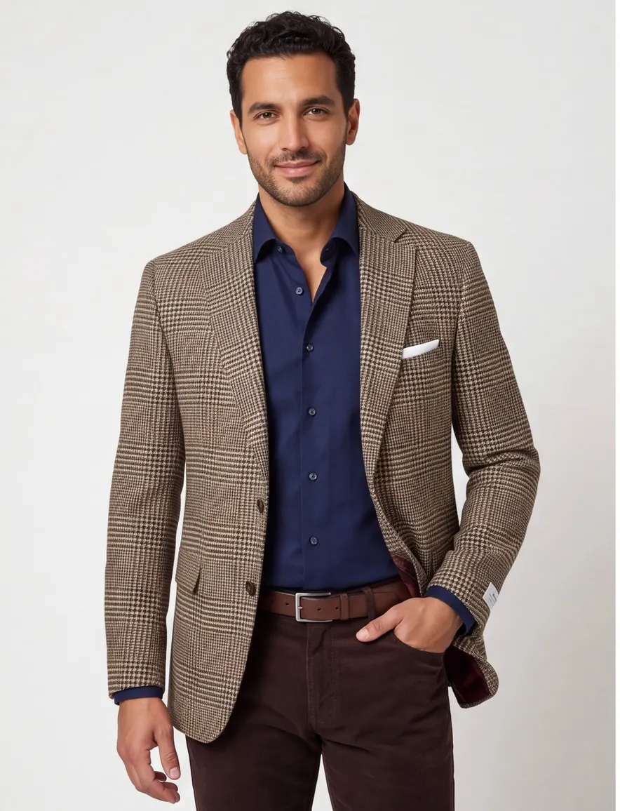Carl Gross colbert bruin geprint viscose