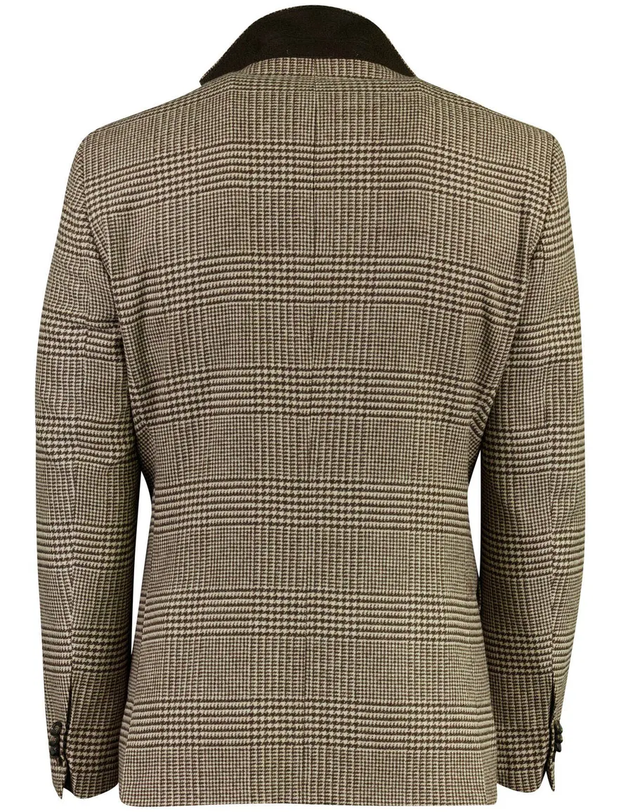 Carl Gross colbert bruin geprint viscose