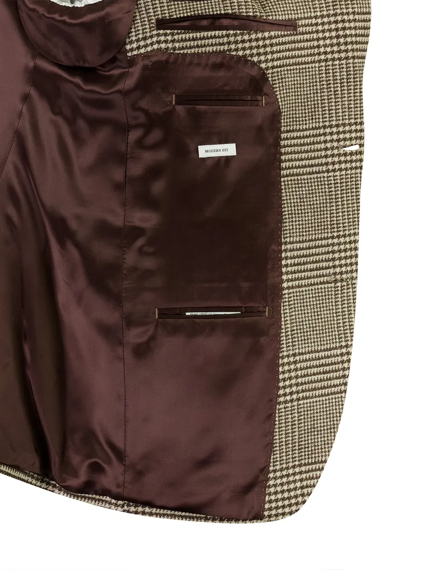 Carl Gross colbert bruin geprint viscose