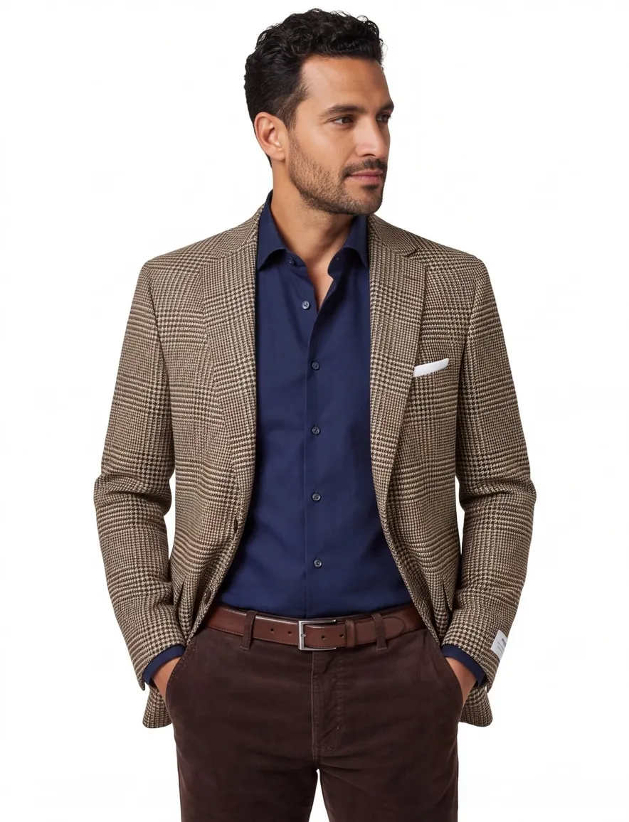 Carl Gross colbert bruin geprint viscose