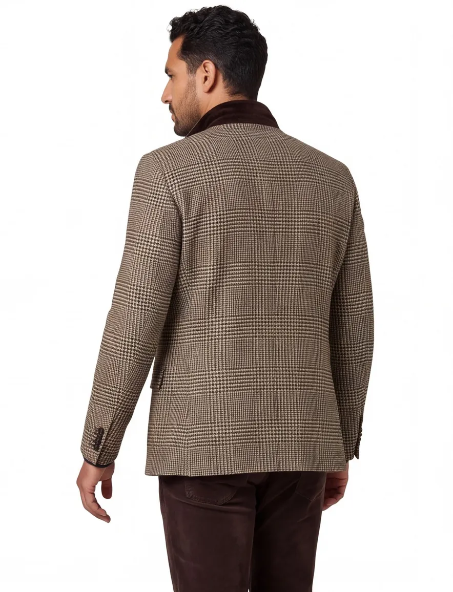 Carl Gross colbert bruin geprint viscose
