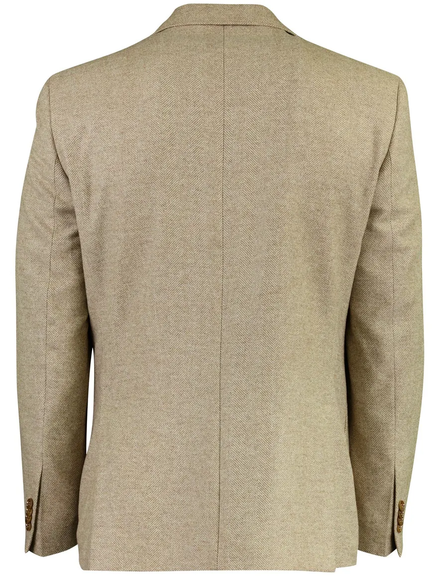 Carl Gross colbert beige gemeleerd viscose