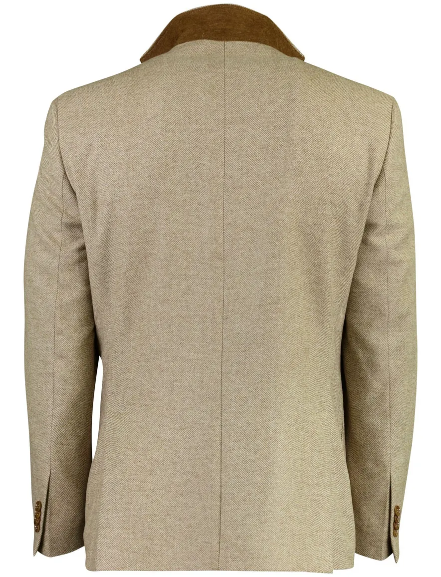 Carl Gross colbert beige gemeleerd viscose
