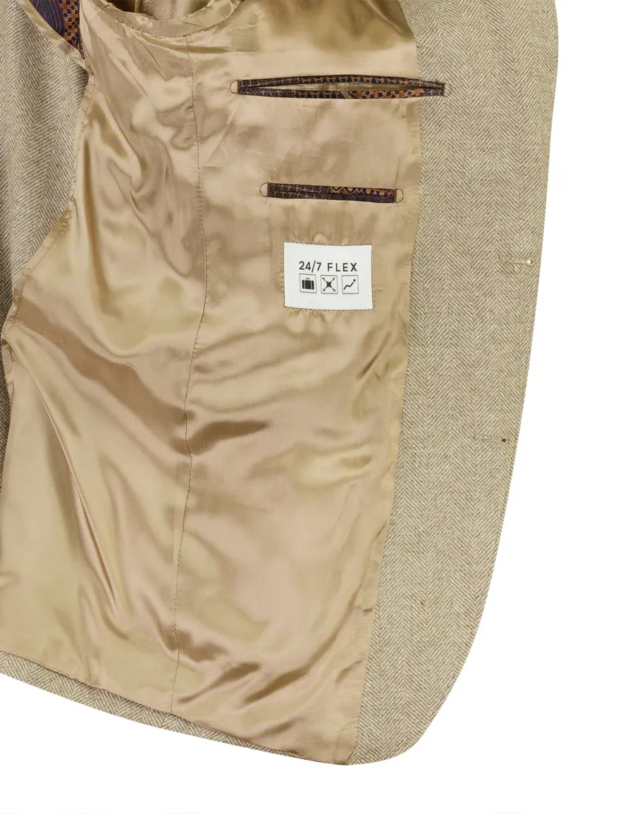 Carl Gross colbert beige gemeleerd viscose