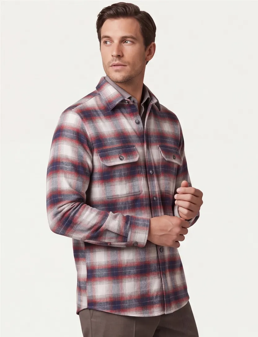 Overshirt Casa Moda Casual Fit rood