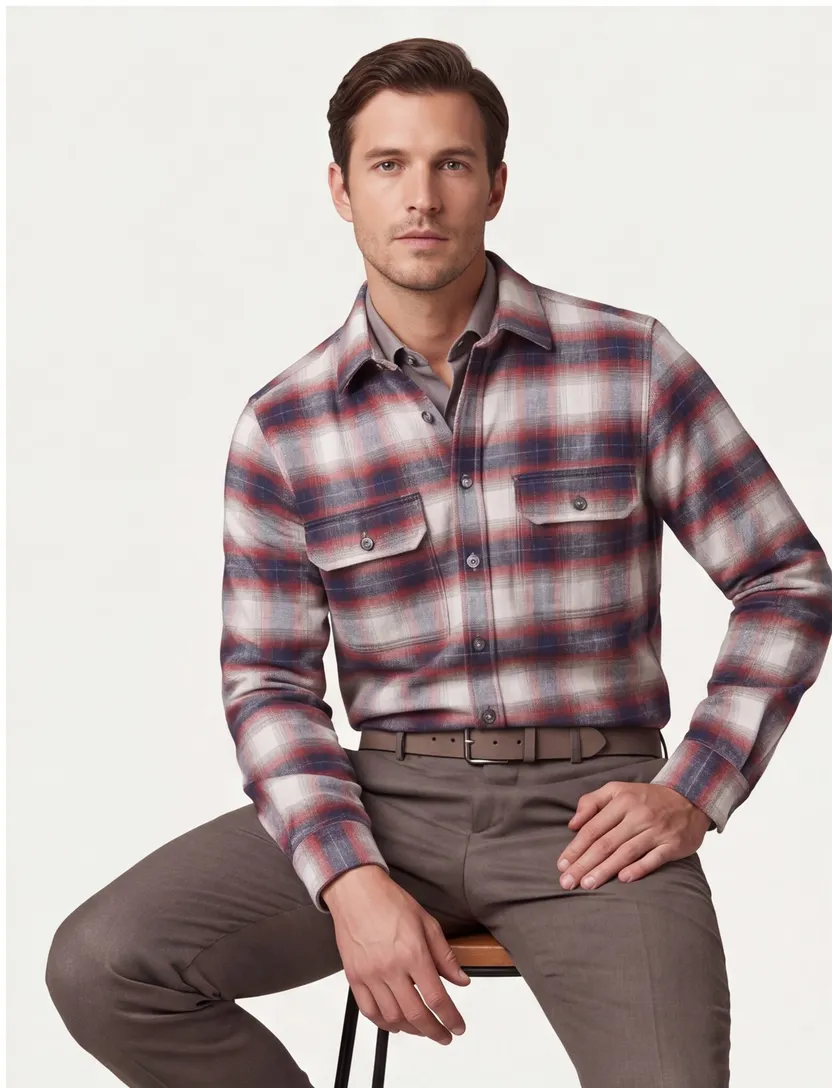 Overshirt Casa Moda Casual Fit rood