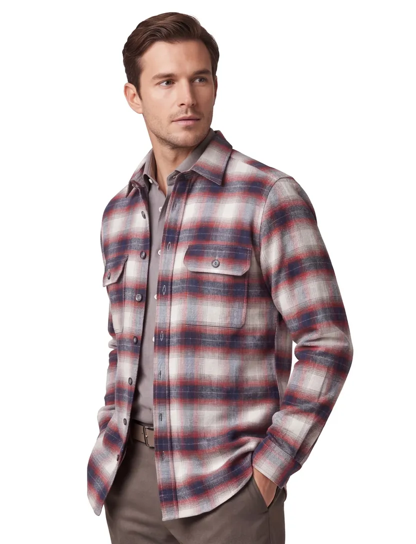 Overshirt Casa Moda Casual Fit rood