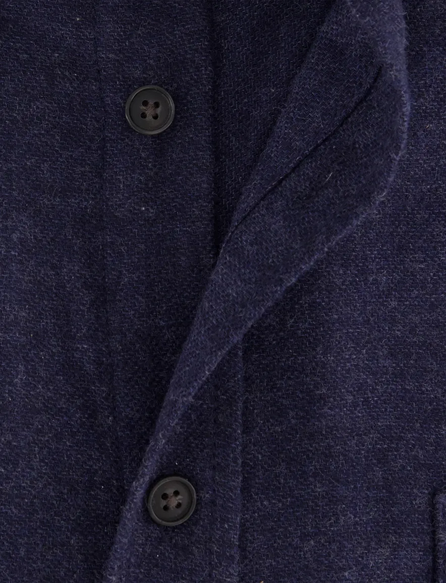 Casa Moda Casual Fit overhemd donkerblauw effen