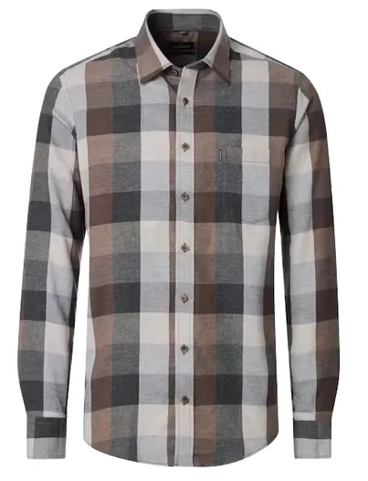 Casa Moda Overhemd Casa Moda Casual Fit bruin
