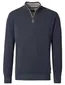 Casa Moda trui donkerblauw gemêleerd half zip