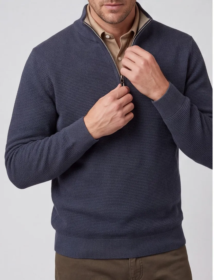 Trui Casa Moda donkerblauw gemeleerd