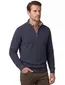 Casa Moda trui donkerblauw gemêleerd half zip