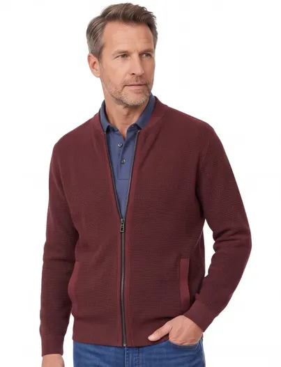 Casa Moda Casa Moda vest rood gebreid