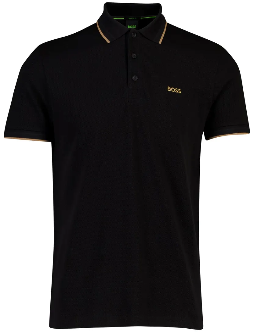 Poloshirt BOSS Green zwart BOSS Paddy