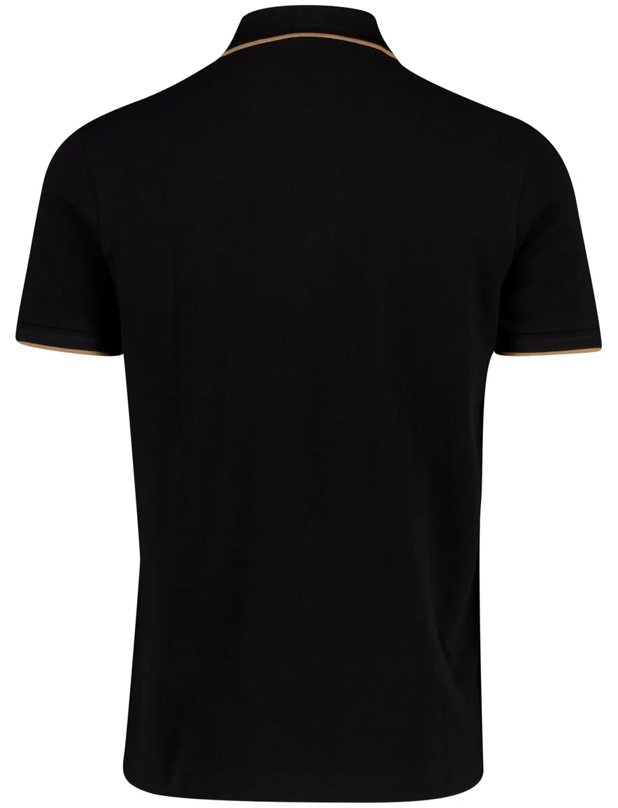 BOSS Green poloshirt zwart piqué BOSS Paddy