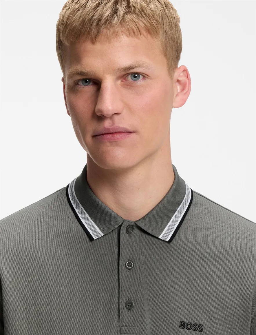 BOSS Green poloshirt grijs