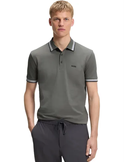 Hugo Boss BOSS Green poloshirt grijs
