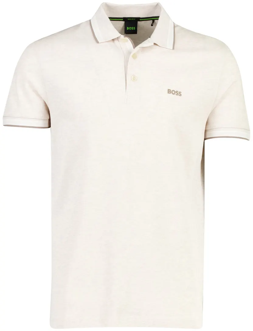 Poloshirt BOSS Green beige piqué