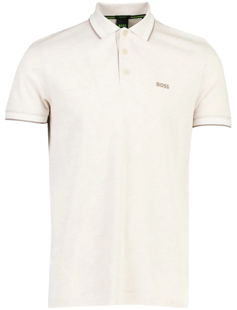 Poloshirt BOSS Green beige piqué