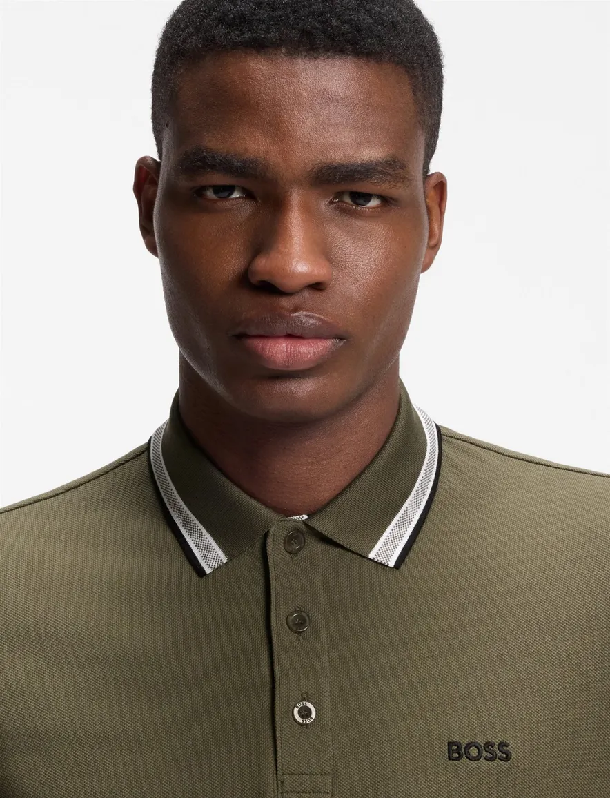 BOSS Green poloshirt groen effen