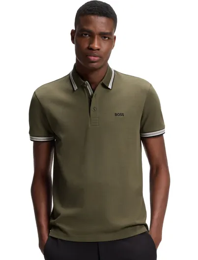Hugo Boss BOSS Green poloshirt groen effen