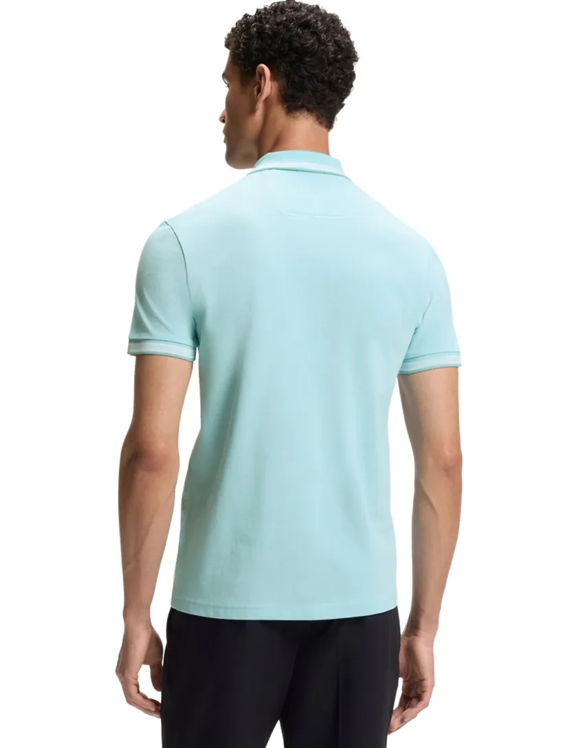 BOSS Green poloshirt lichtblauw normale fit
