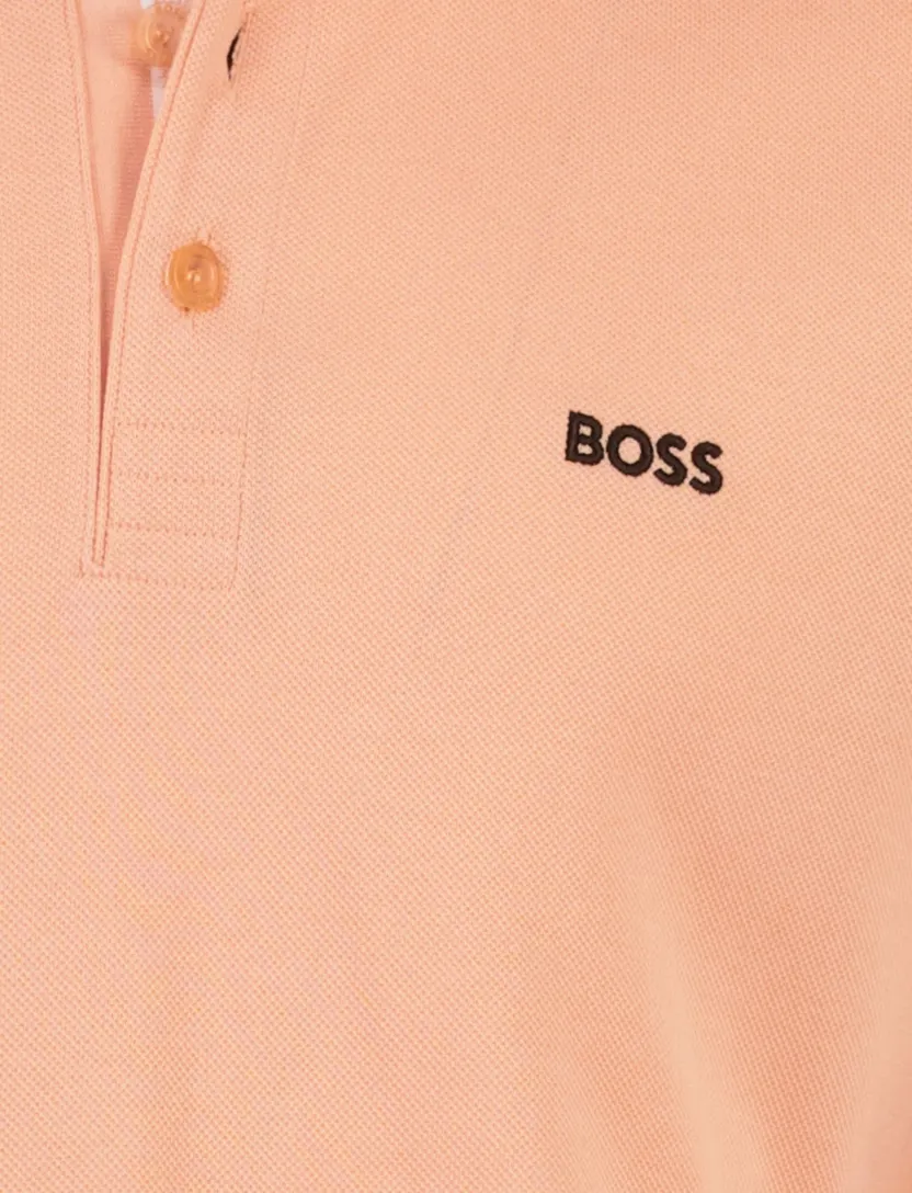 Poloshirt BOSS Green oranje piqué