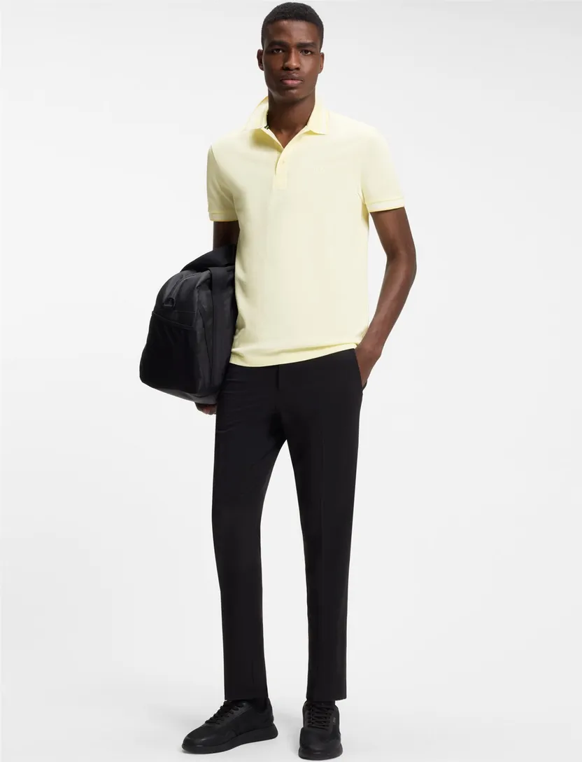 BOSS Green poloshirt beige pique