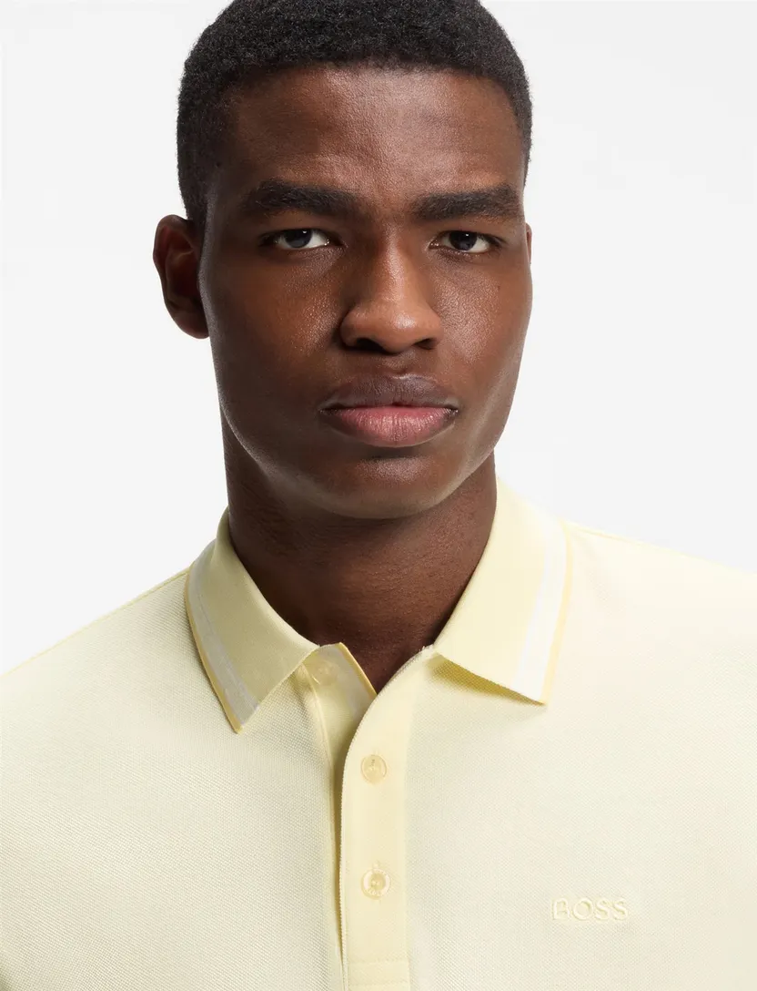 BOSS Green poloshirt beige pique