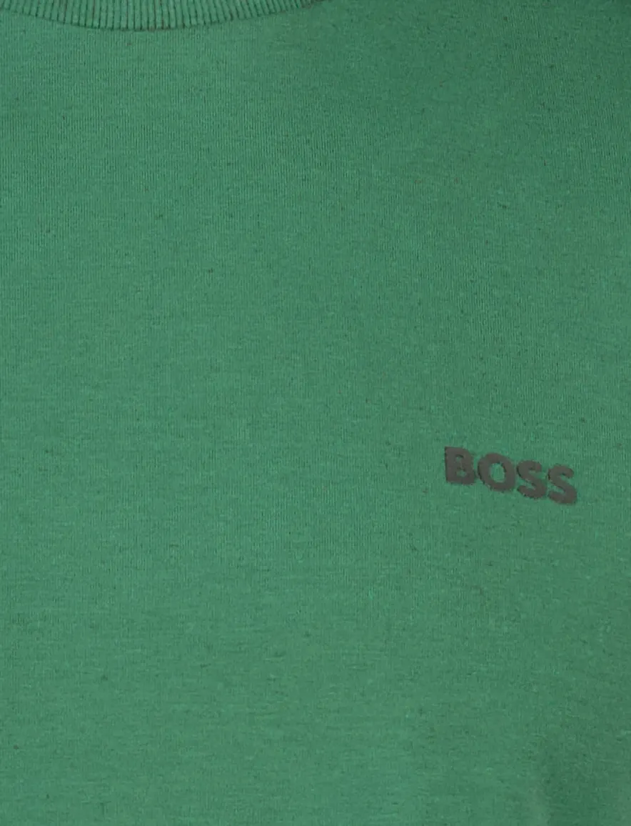 BOSS T shirt lichtblauw ronde hals effen