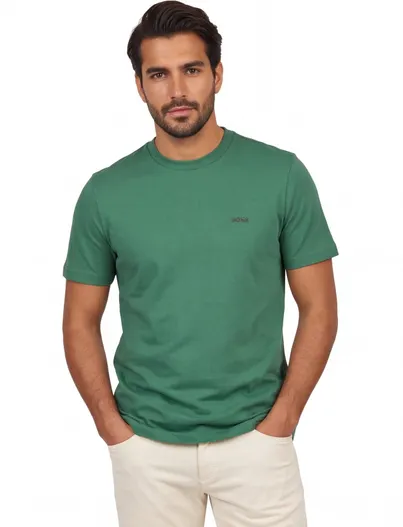 Hugo Boss BOSS T shirt lichtblauw ronde hals effen