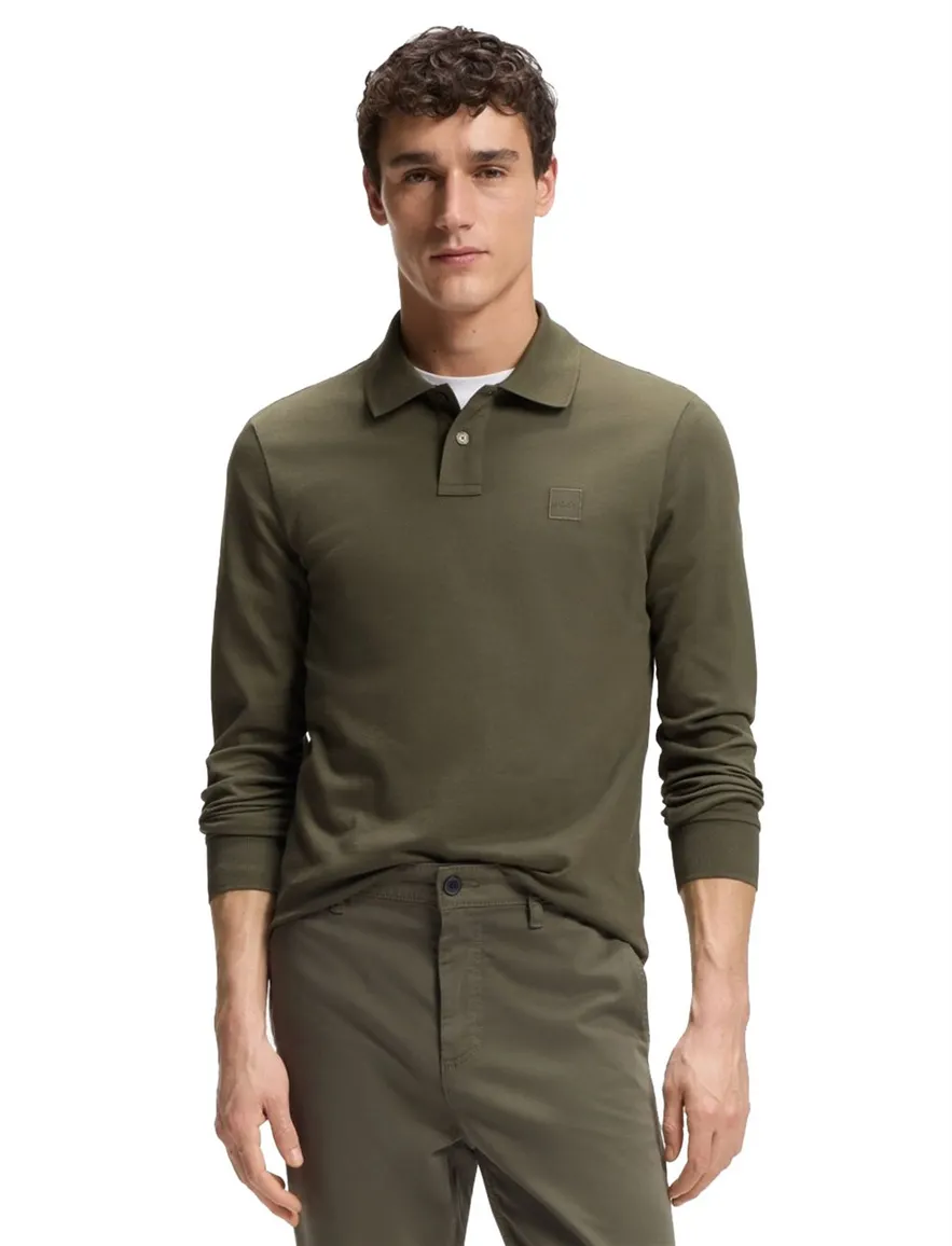 BOSS Orange poloshirt olijfgroen