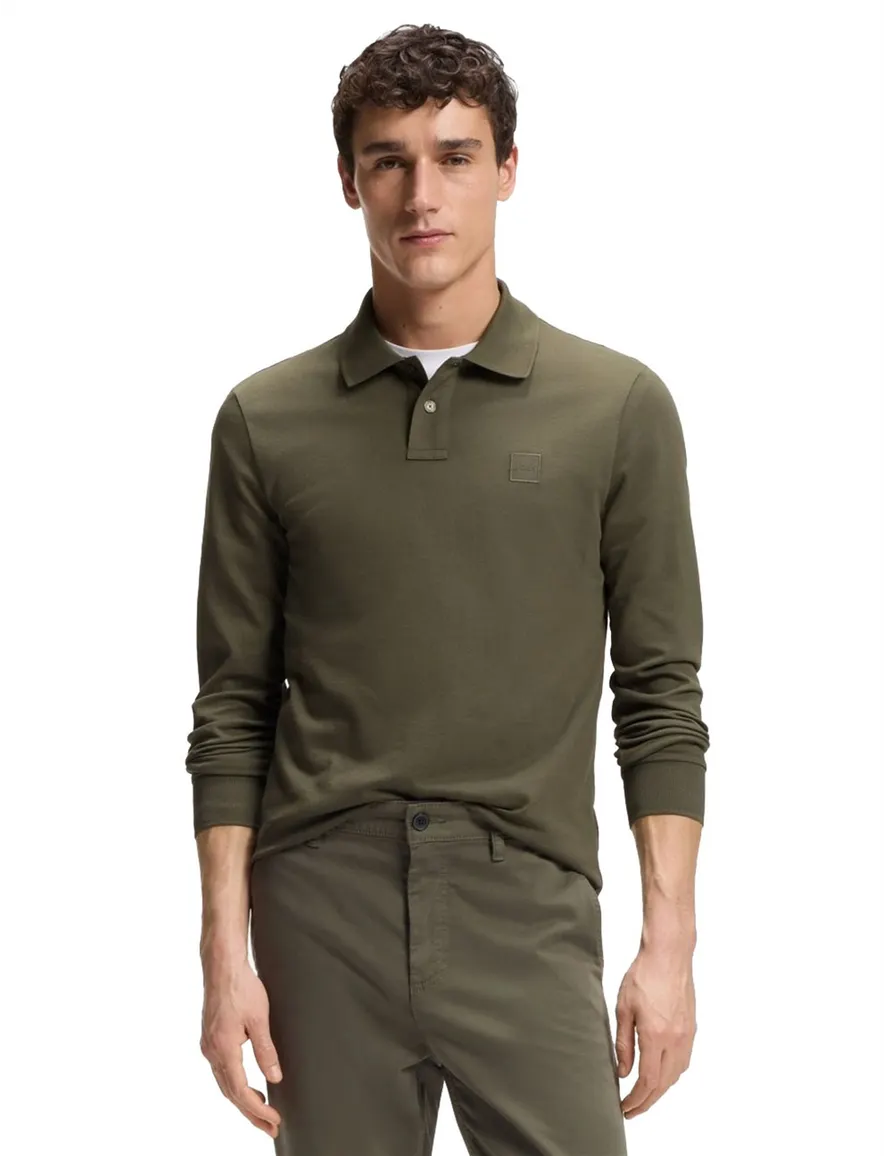 BOSS Orange poloshirt olijfgroen