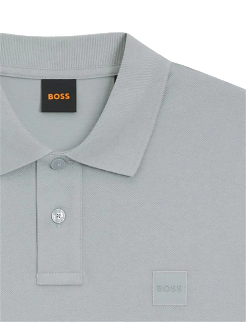 Poloshirts BOSS Orange grijs pique