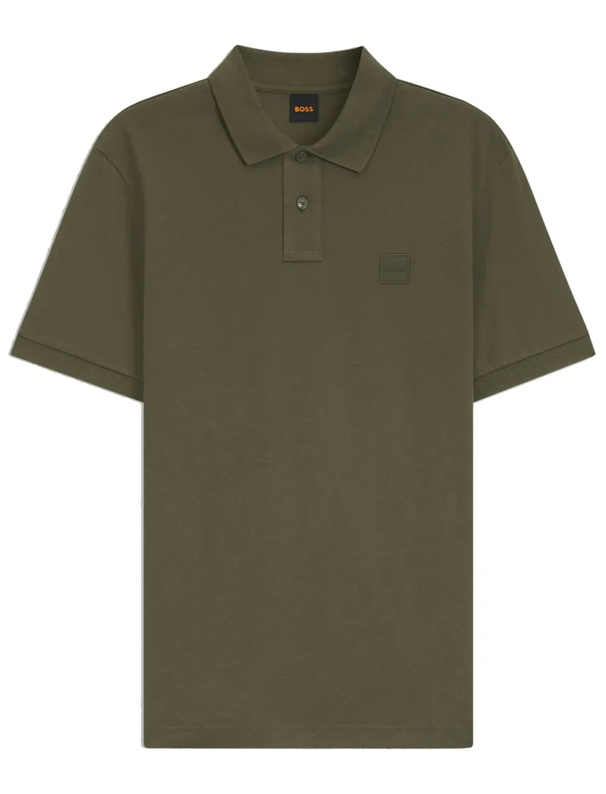 BOSS Orange poloshirt groen piqué