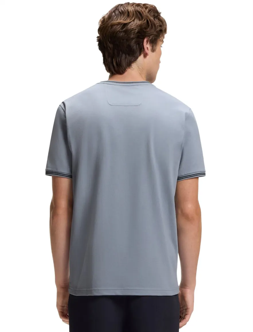 BOSS Green T-shirt ronde hals grijs