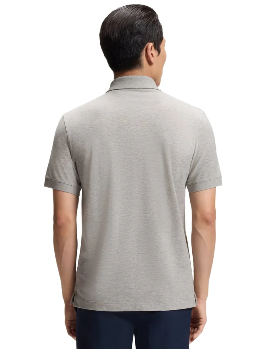 BOSS Black poloshirt grijs gemeleerd