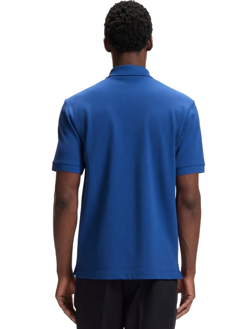 BOSS Black poloshirt blauw normale fit