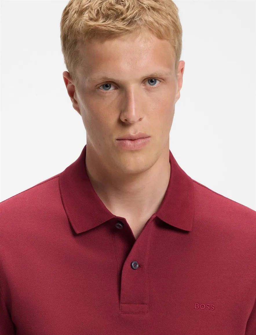 BOSS Black poloshirt rood