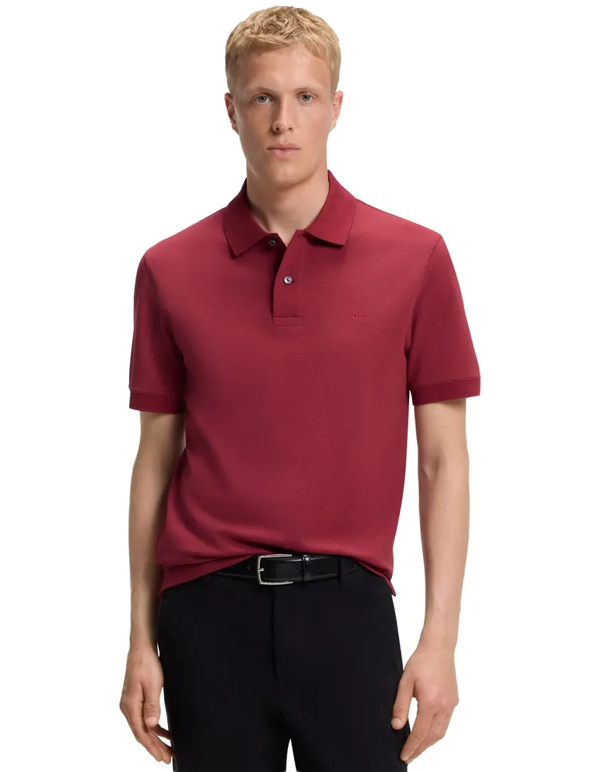 BOSS Black poloshirt rood