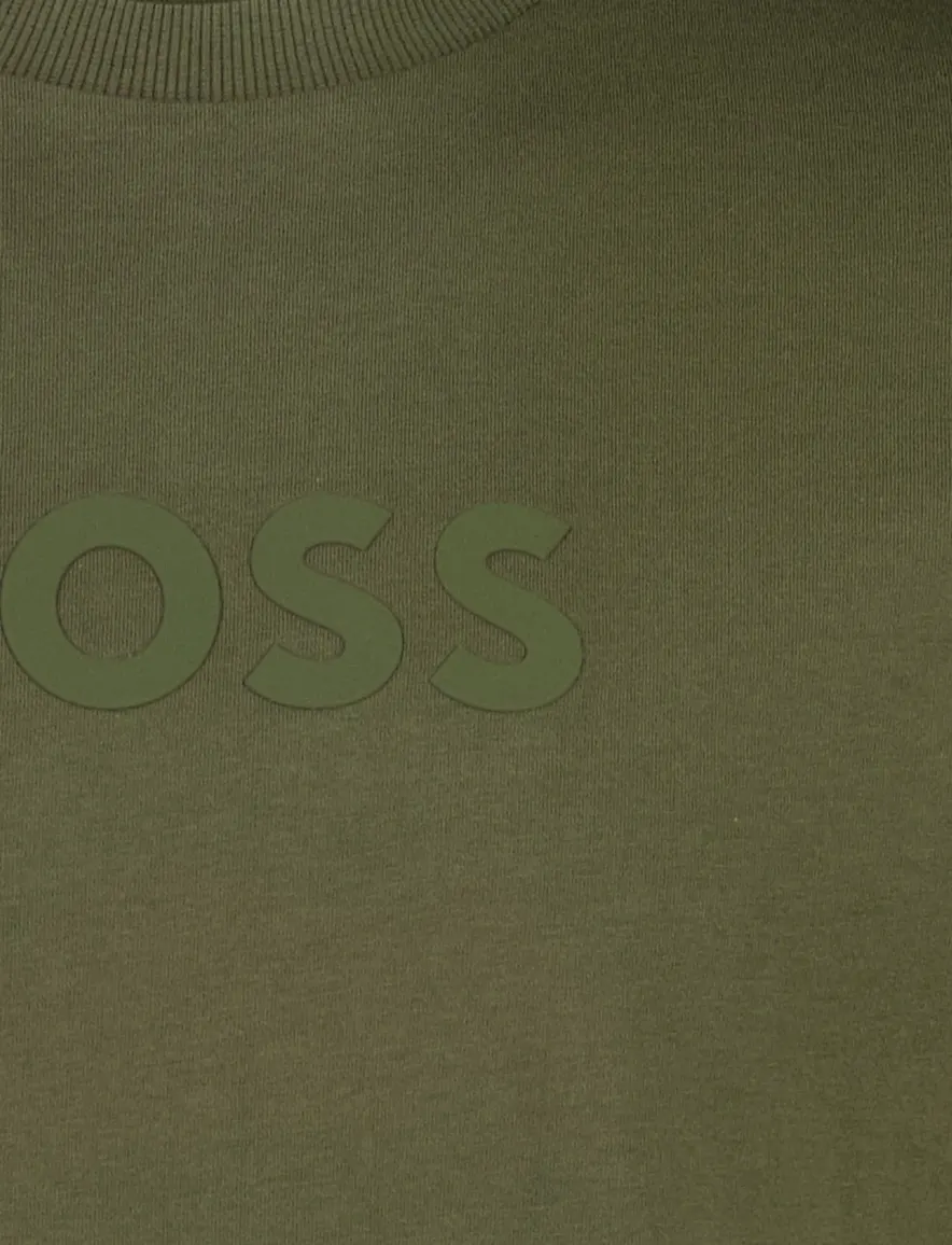 BOSS Green T shirt groen met opdruk