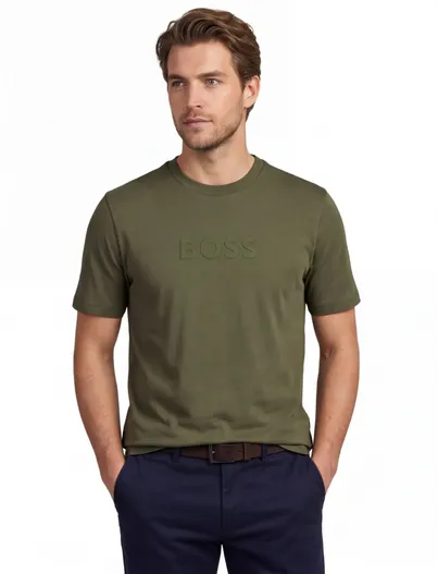 Hugo Boss BOSS Green T shirt groen met opdruk