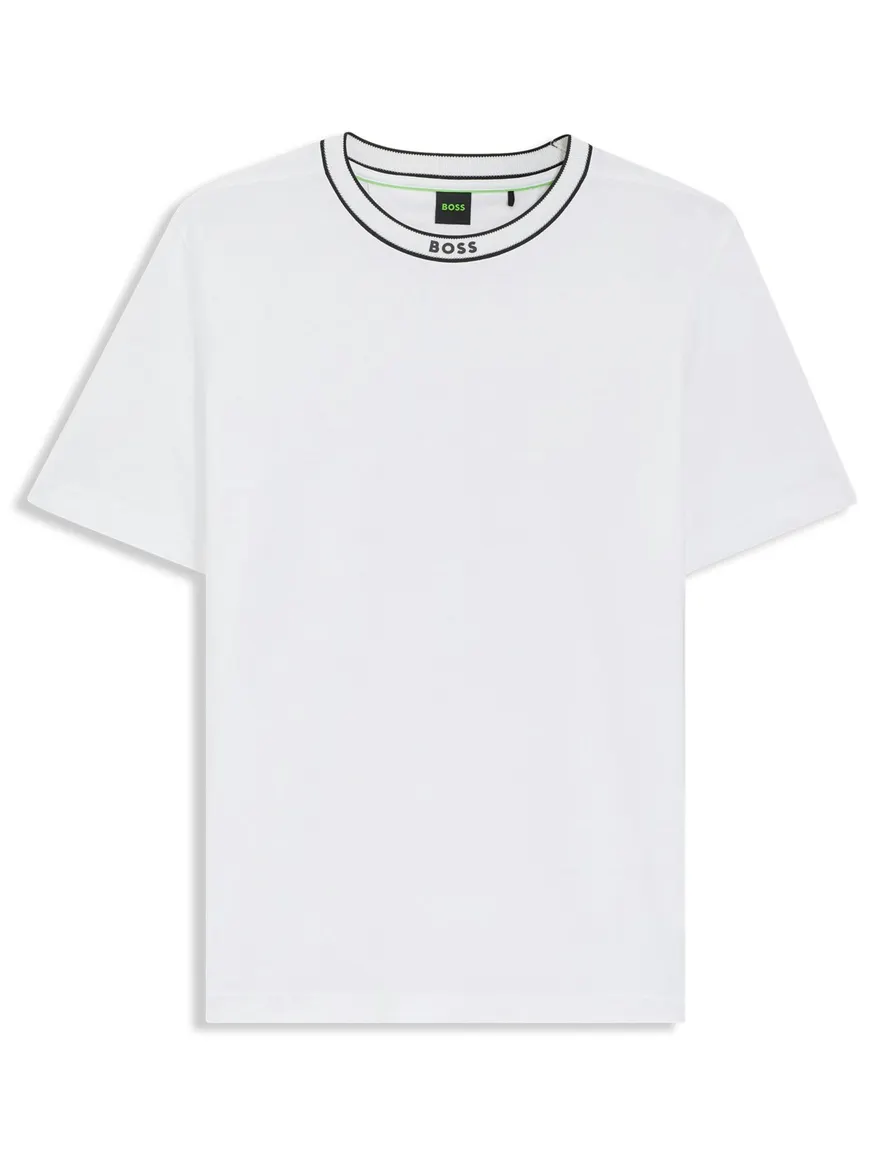 BOSS Green T-shirt ronde hals wit