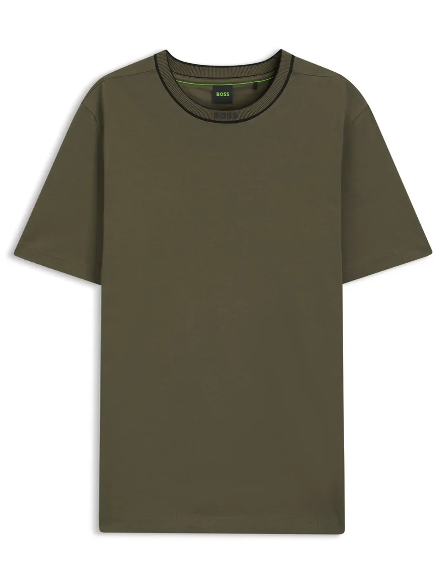 BOSS Green T-shirt ronde hals groen